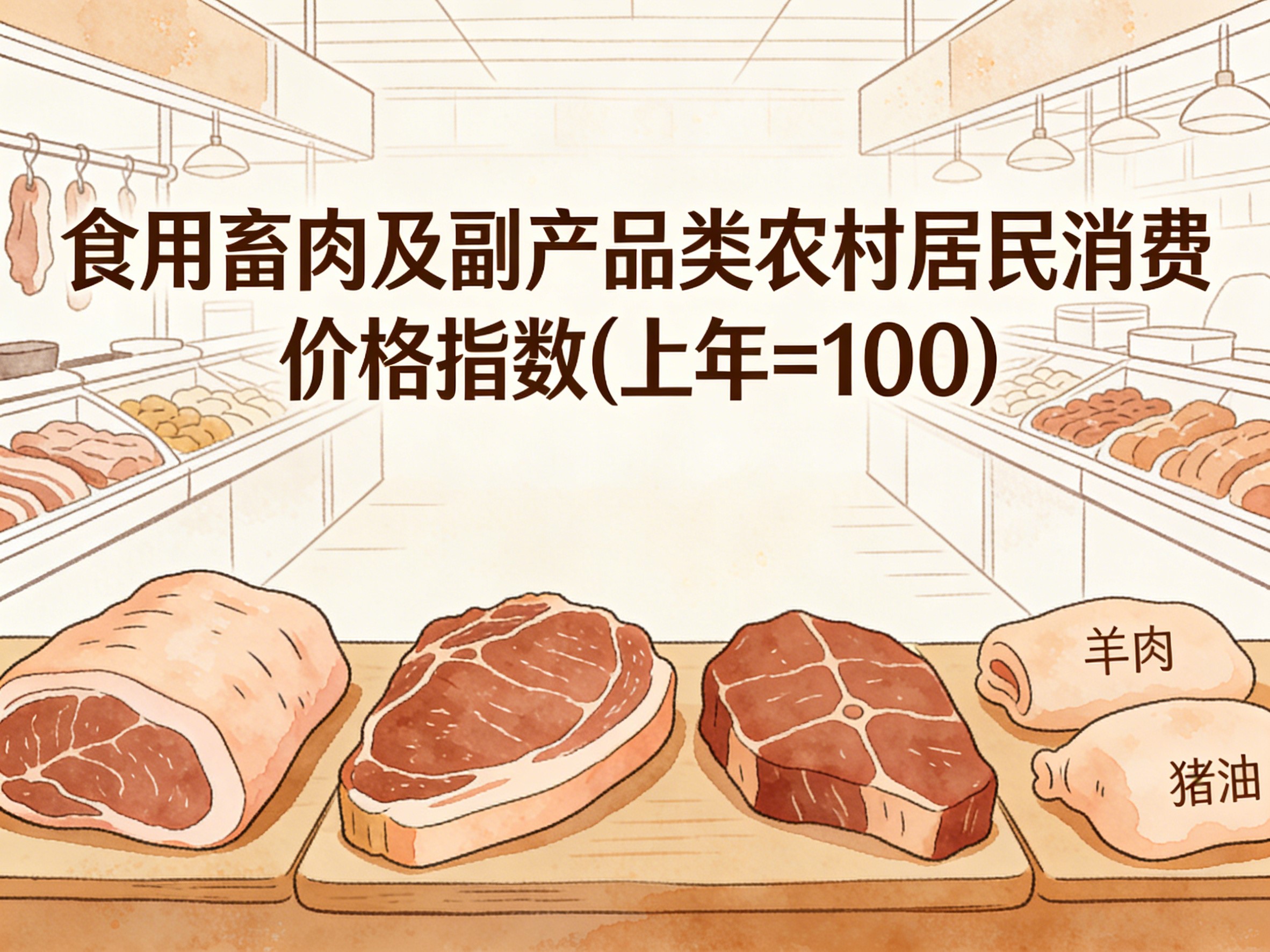 2001-2015年中国食用畜肉及副产品类农村居民消费价格指数数据集