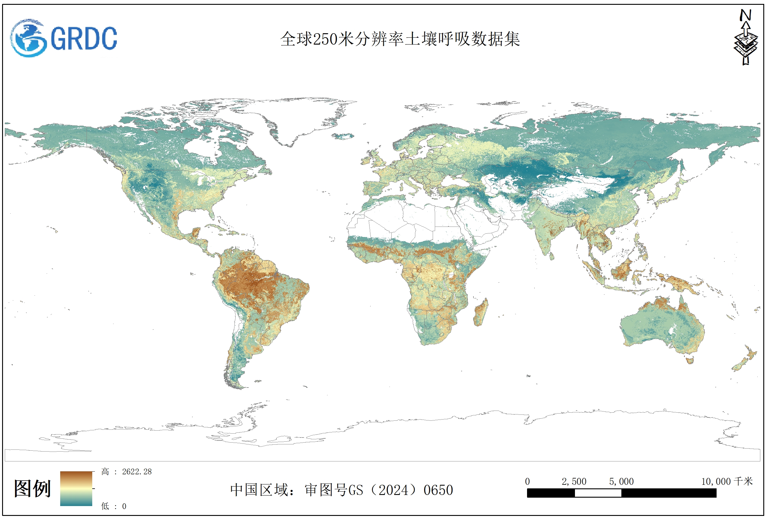 2000-2014年全球250米分辨率土壤呼吸数据集