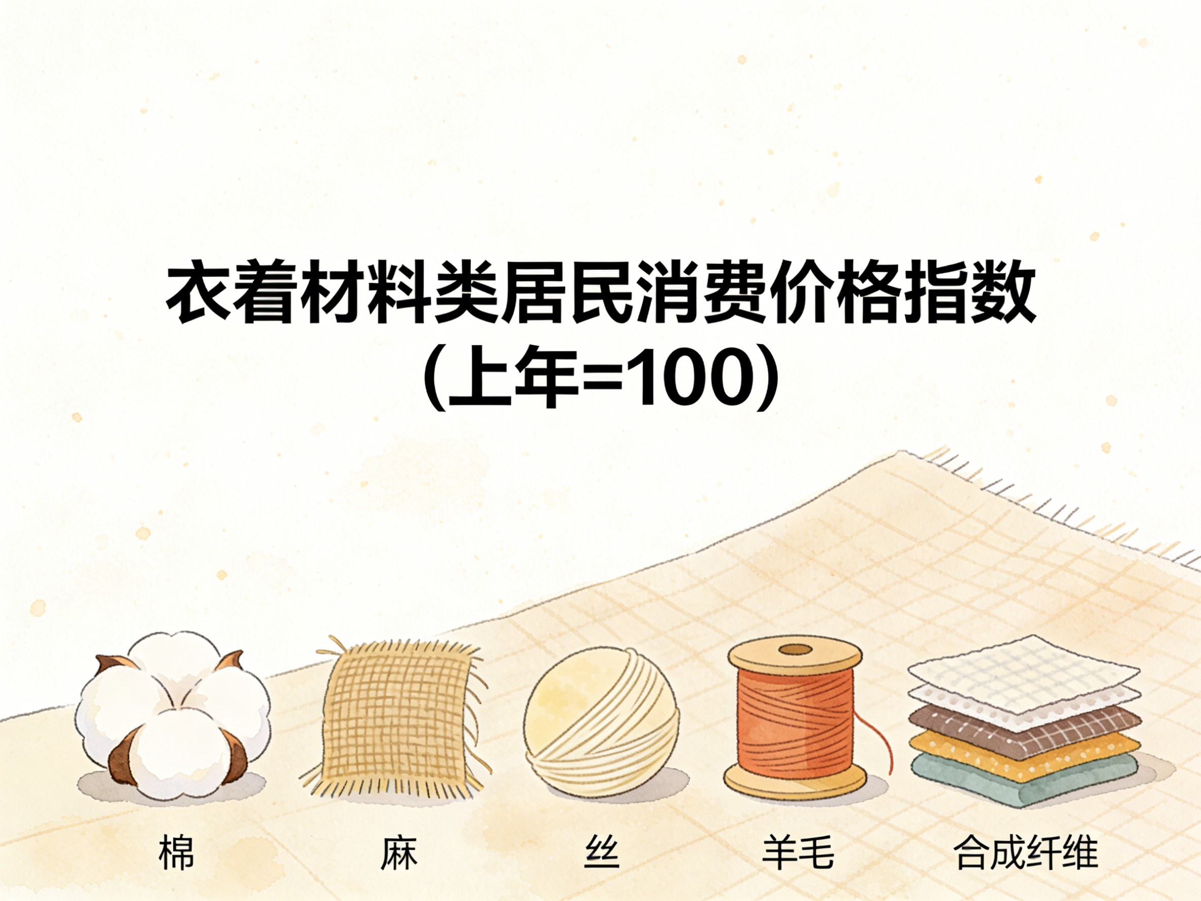 2001-2015年中国衣着材料类居民消费价格指数数据集