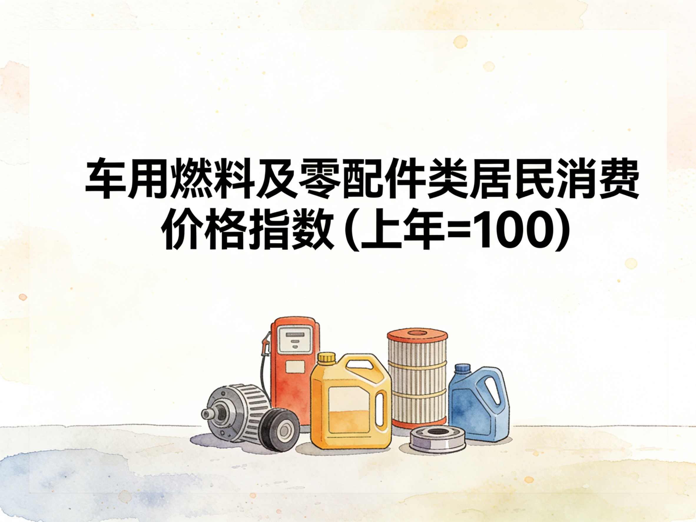 2001-2015年中国车用燃料及零配件类居民消费价格指数数据集