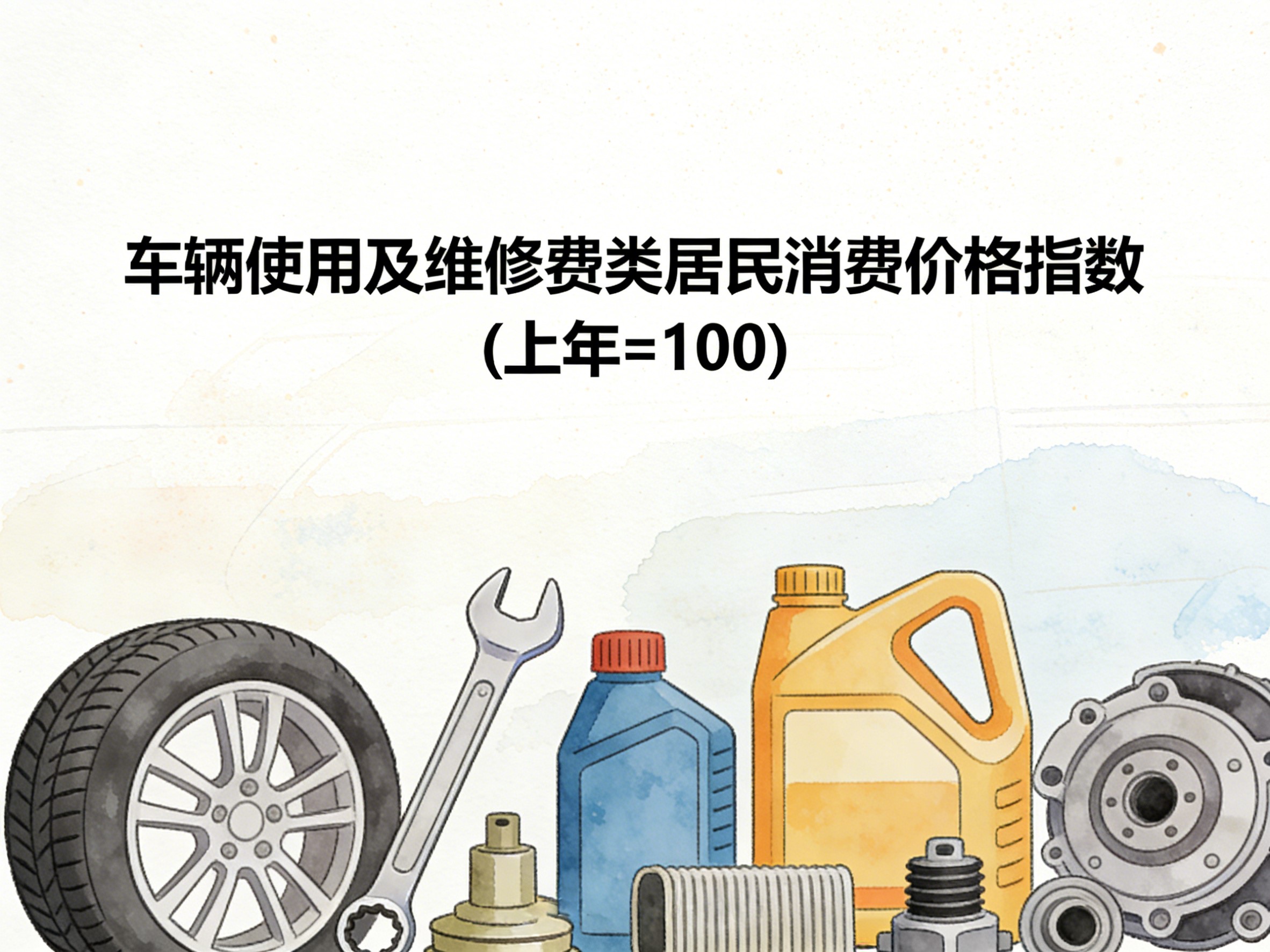 2001-2015年中国车辆使用及维修费类居民消费价格指数数据集