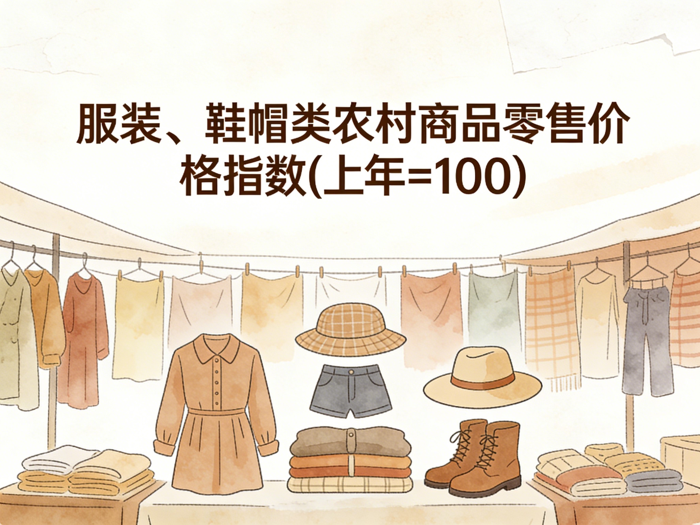 2003-2016年中国服装、鞋帽类农村商品零售价格指数数据集
