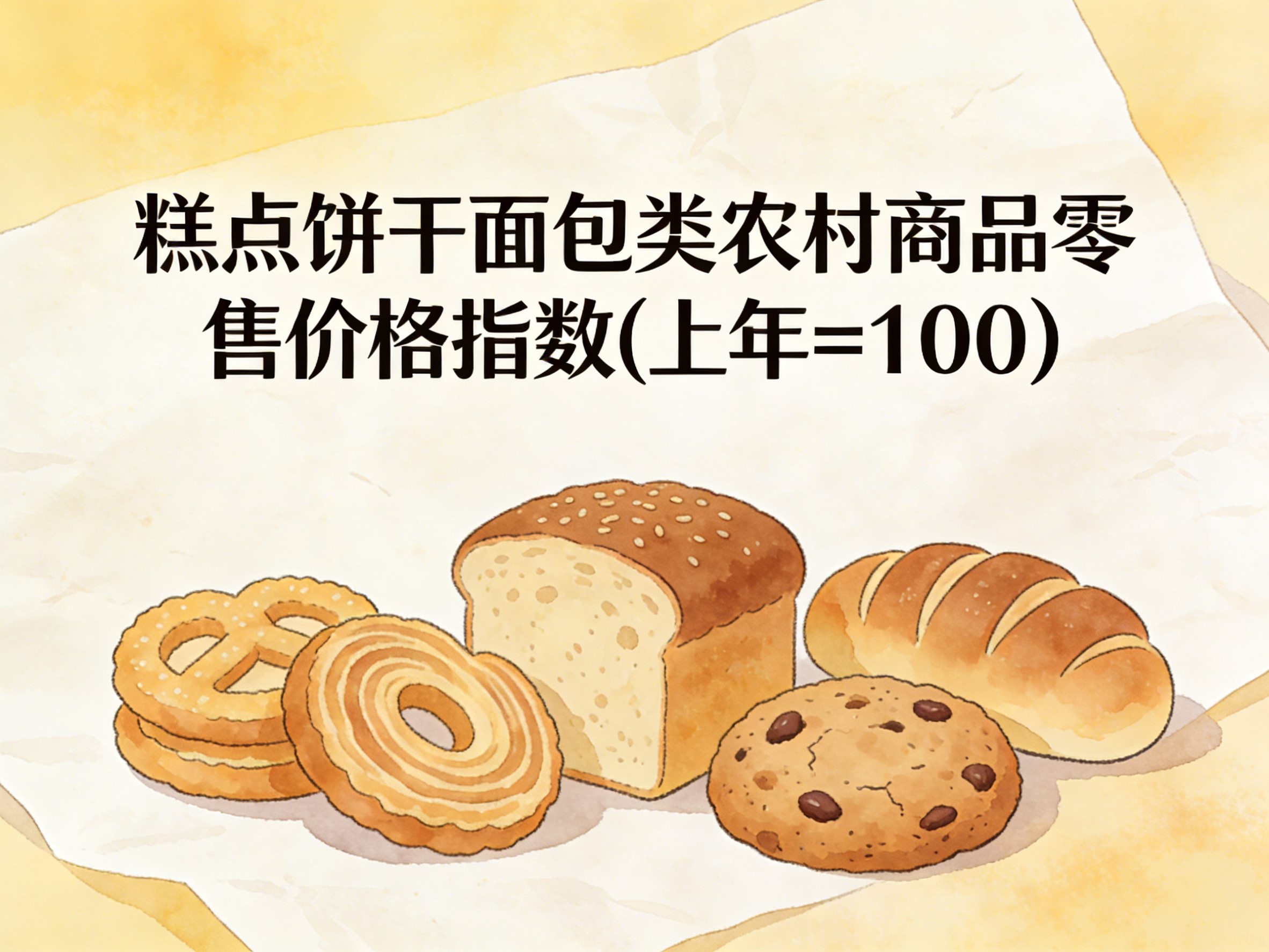 2003-2016年中国糕点饼干面包类农村商品零售价格指数数据集