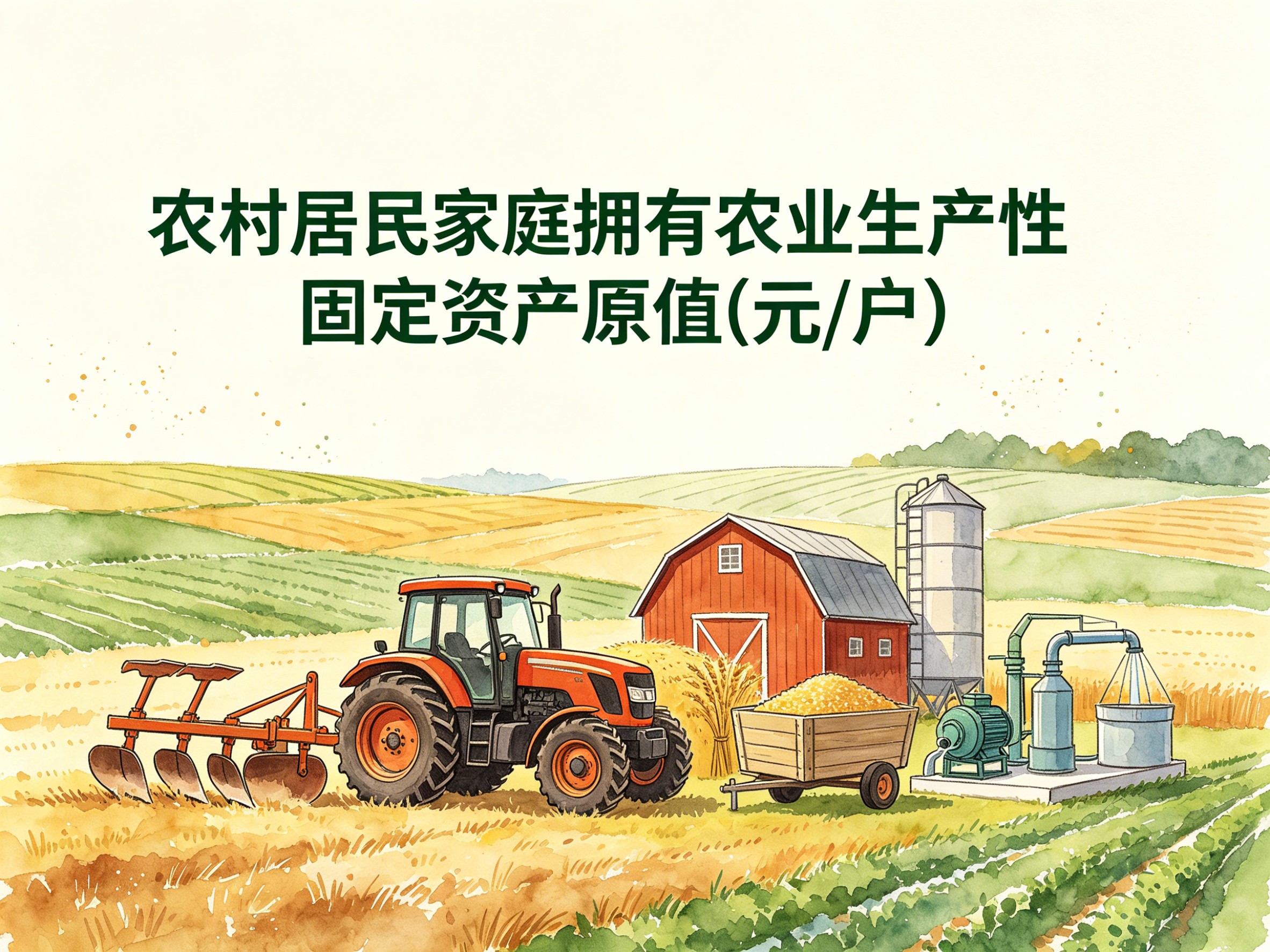 2000-2012年中国农村居民家庭拥有农业生产性固定资产原值数据集