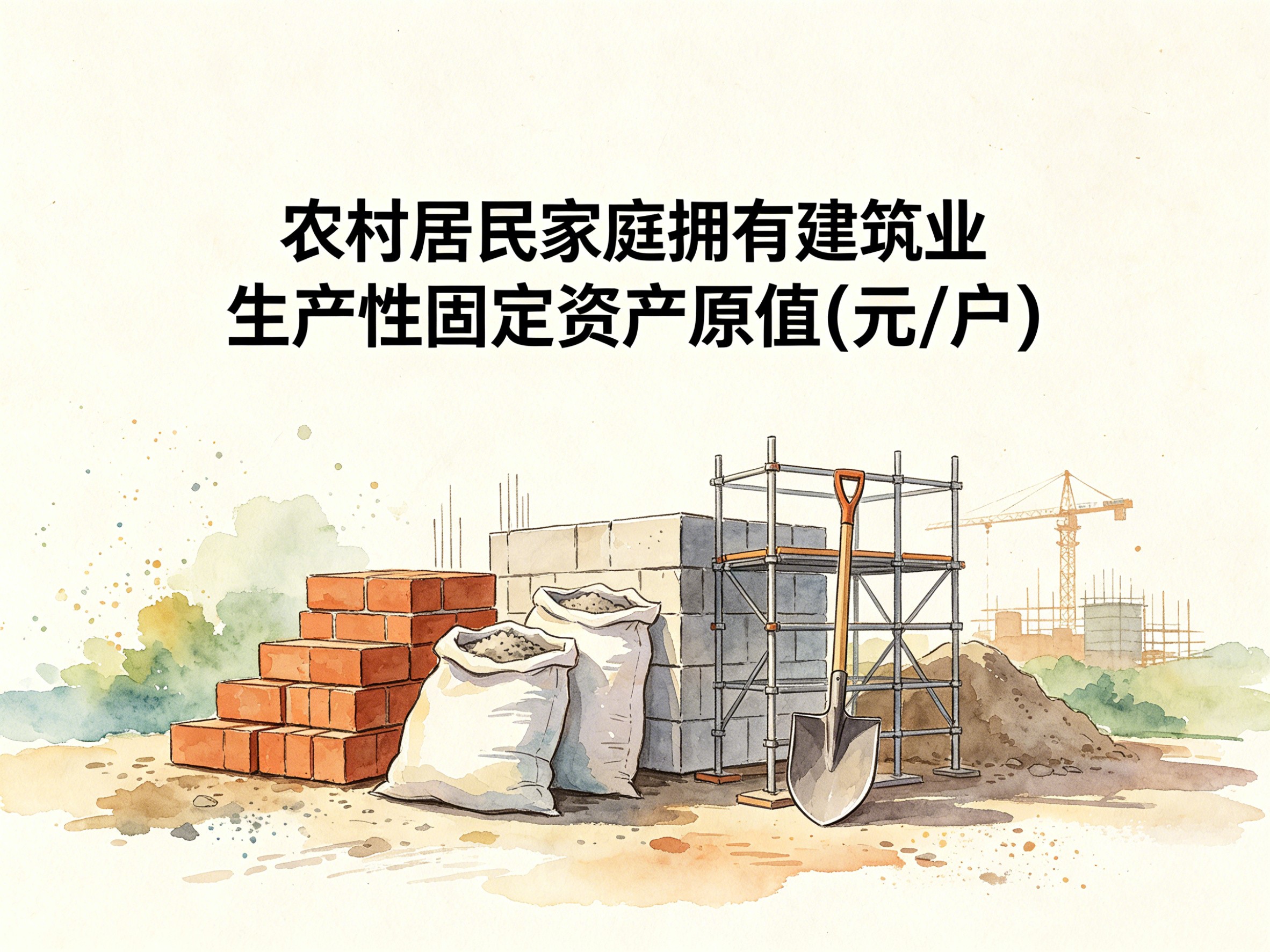 2000-2012年中国农村居民家庭拥有建筑业生产性固定资产原值数据集