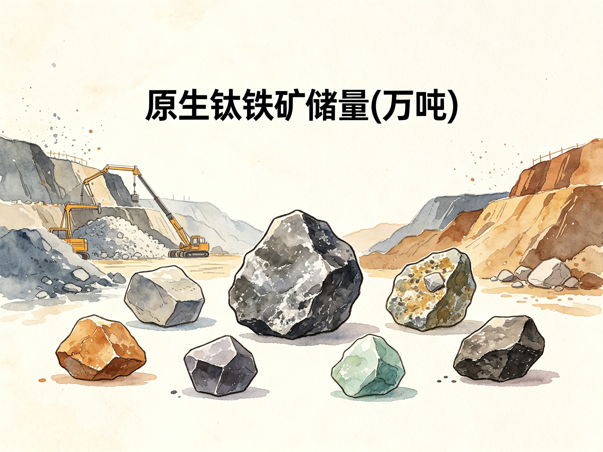 2004-2016年中国原生钛铁矿储量数据集