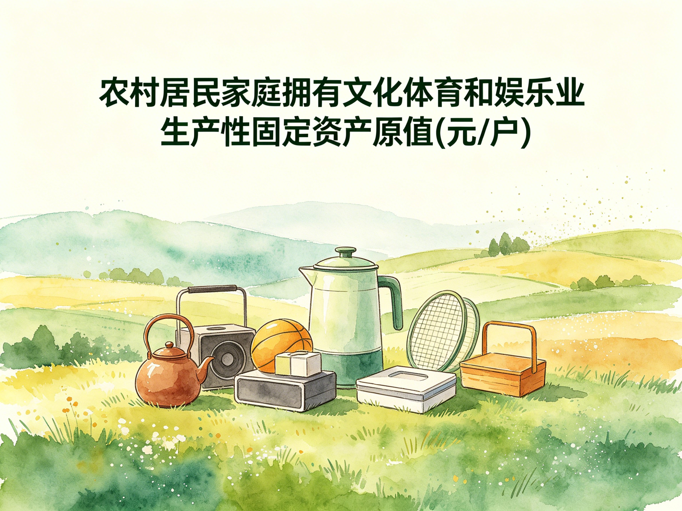 2003-2012年中国农村居民家庭拥有文化体育和娱乐业生产性固定资产原值数据集