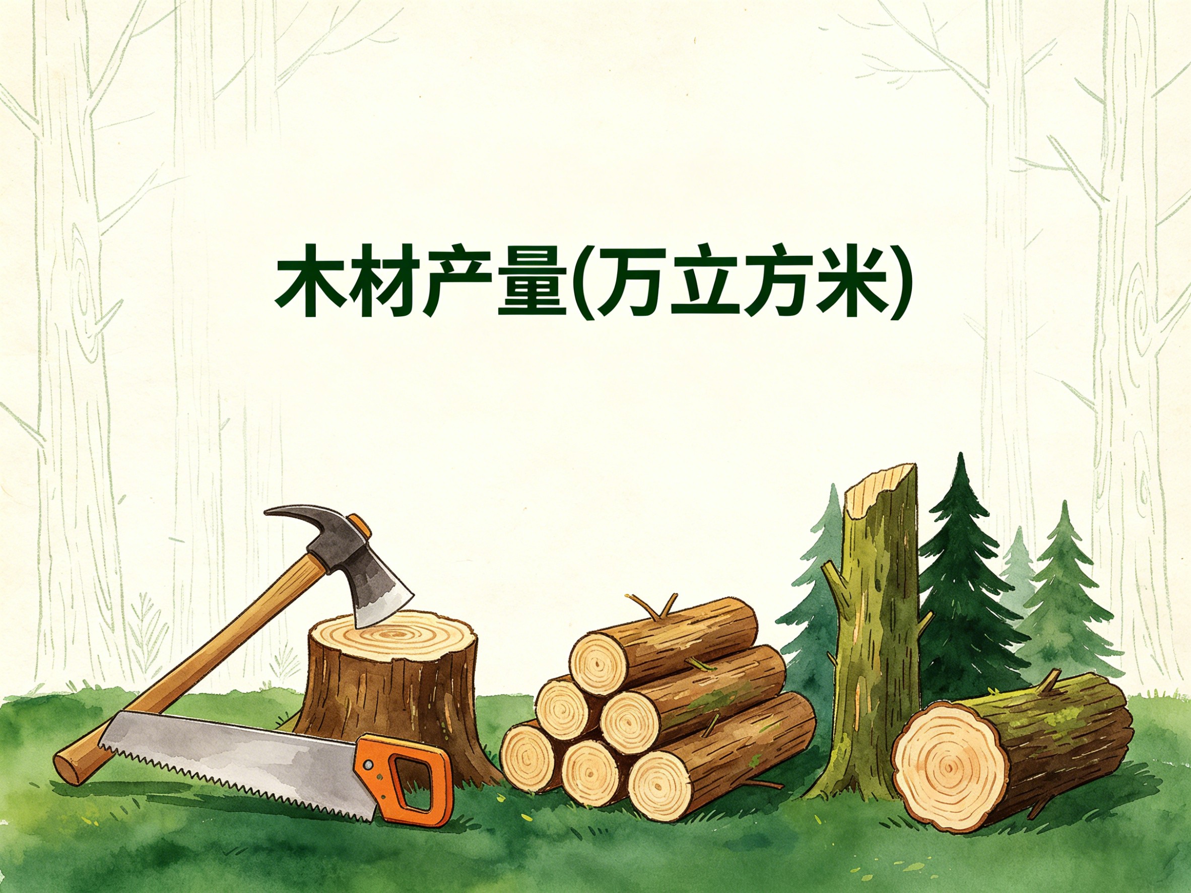 1978-2024年中国木材产量数据集