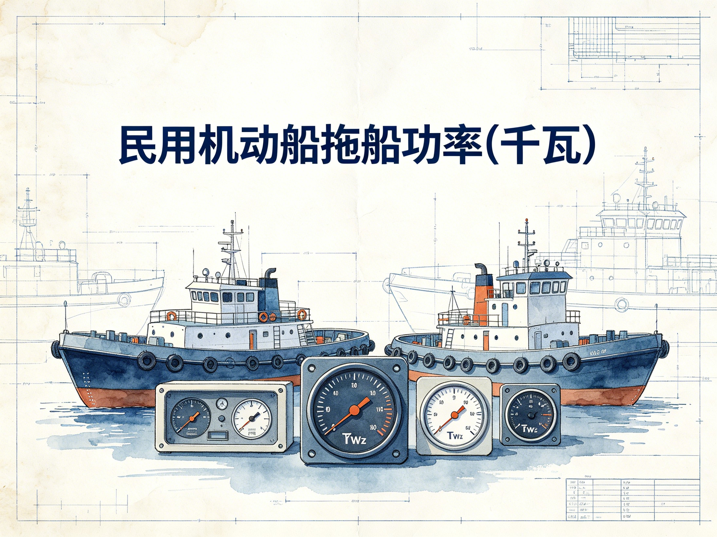 1982-2024年中国民用机动船拖船功率数据集