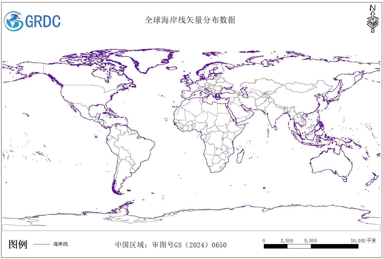 2025年全球海岸线矢量分布数据集