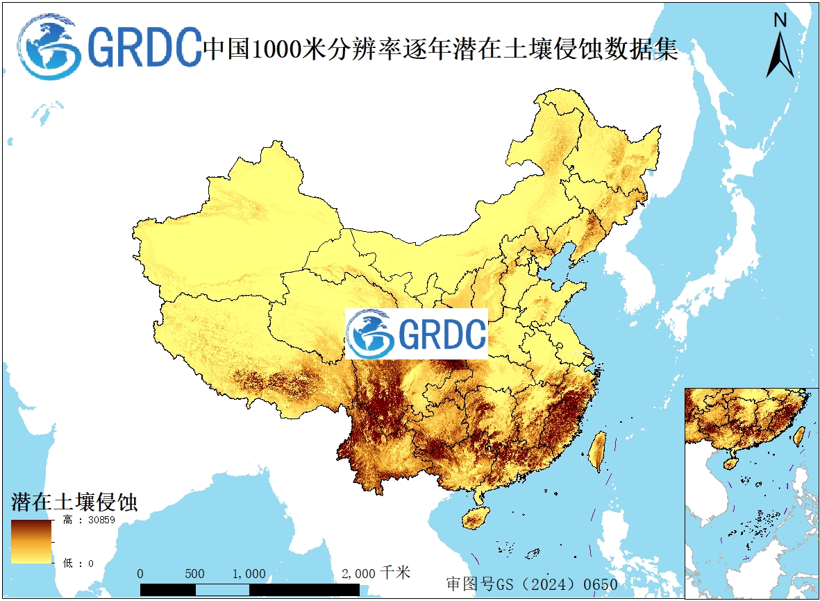 基于RUSLE模型的2000–2025年中国逐年1000米分辨率潜在土壤侵蚀数据集