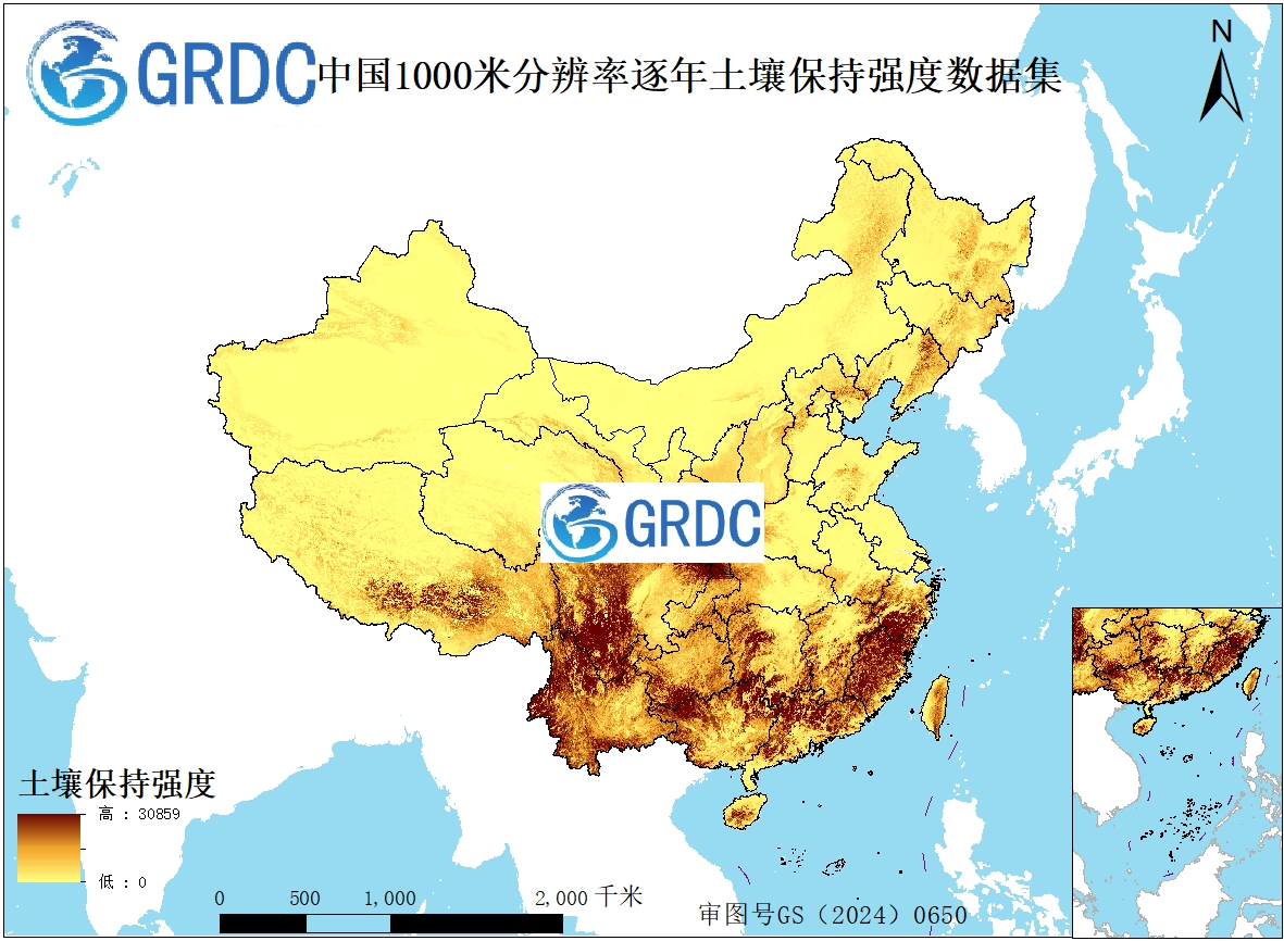 基于RUSLE模型的2000–2025年中国逐年1000米分辨率土壤保持强度数据集
